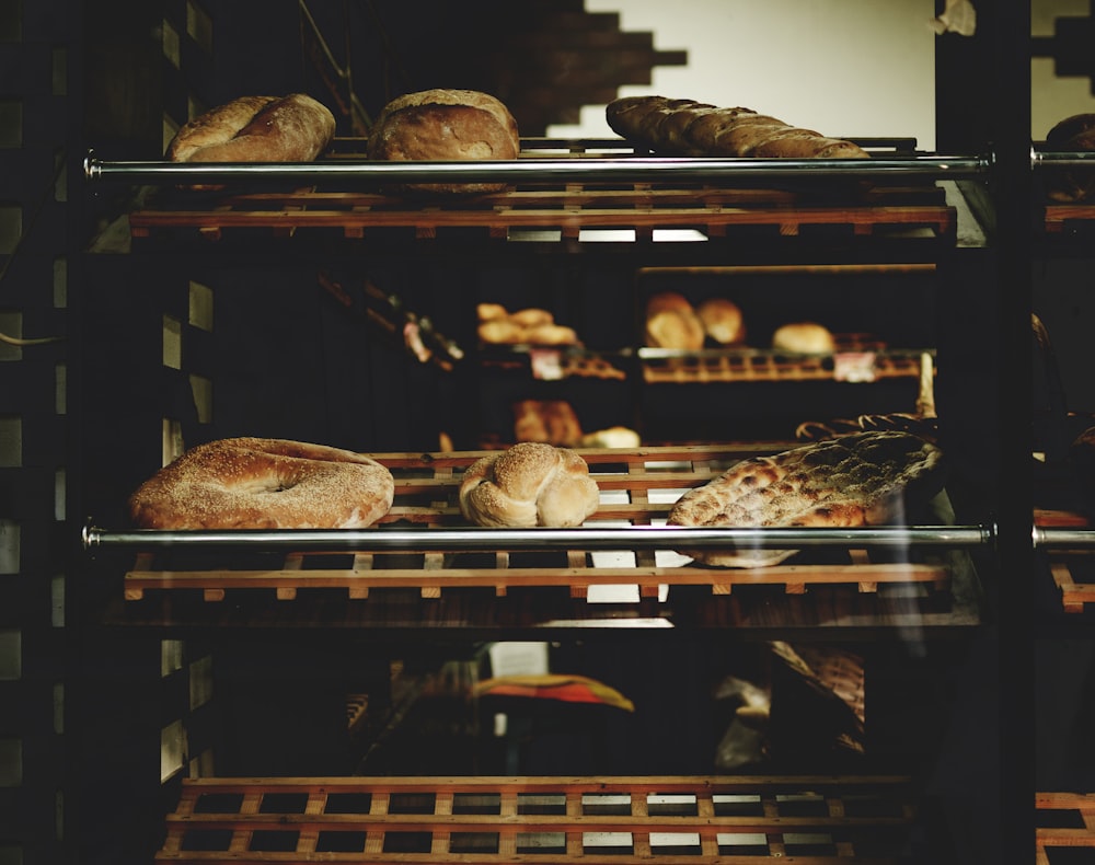 brown breads on display