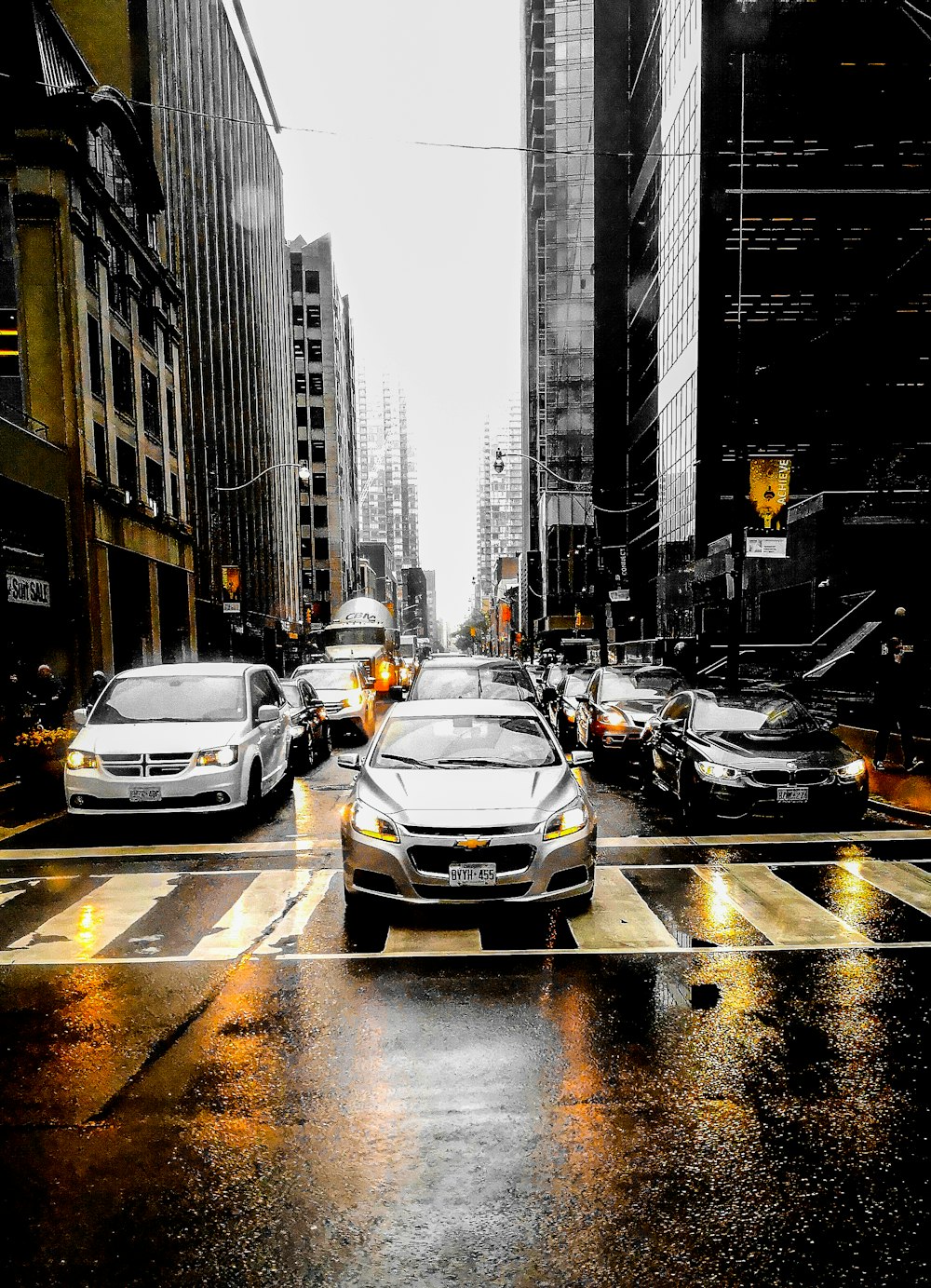 urban photo of cars in traffic