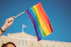 multicolored striped flaglet