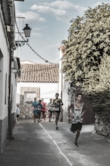 man running on pathway