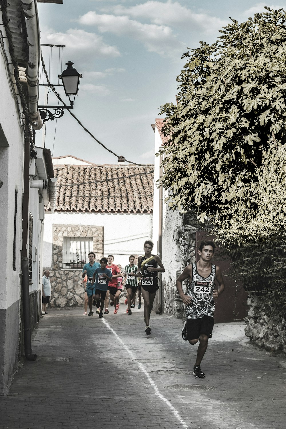 man running on pathway