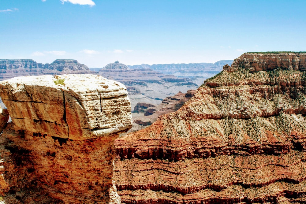 landscape photography of brown mountain