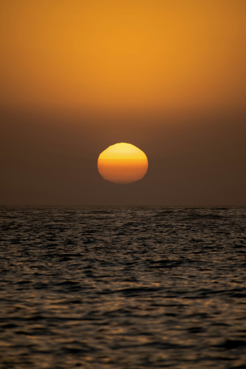 silhouette photo of sea