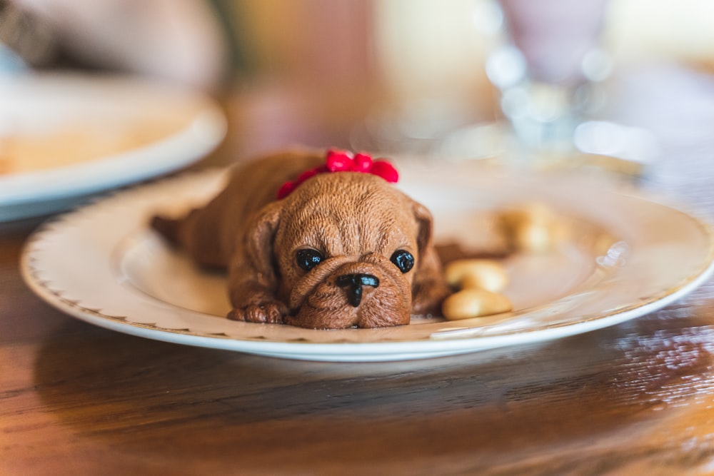 short-coat brown puppy design food