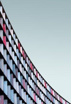 A pastel-colored architectural project showcasing modern design.