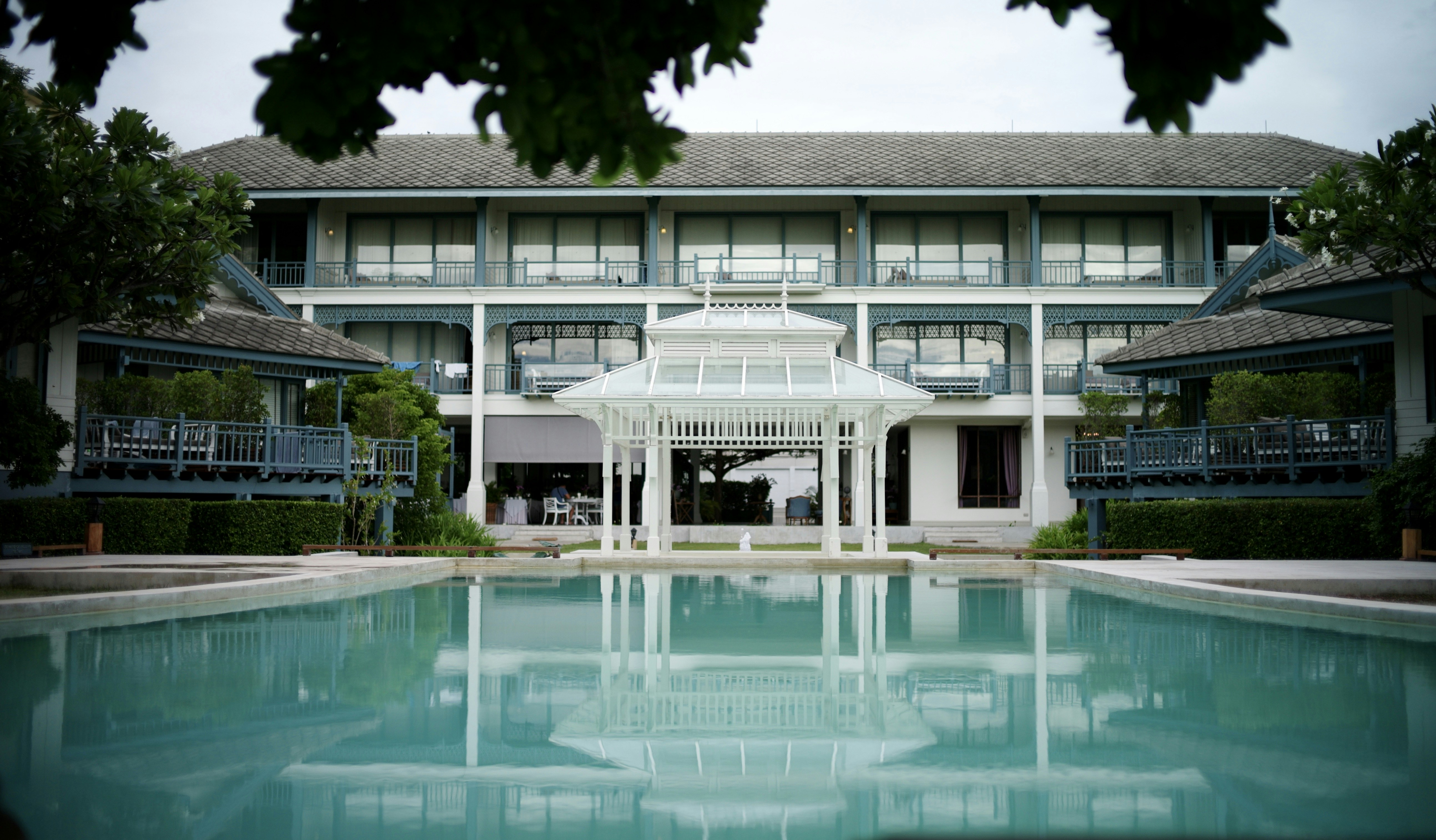 building near pool during daytime
