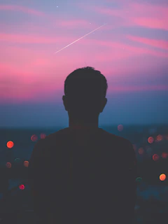 silhouette of man