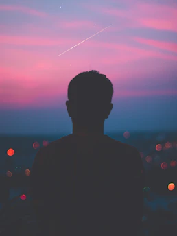 silhouette of man