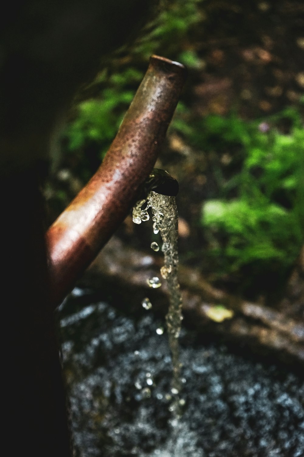 茶色の水道管