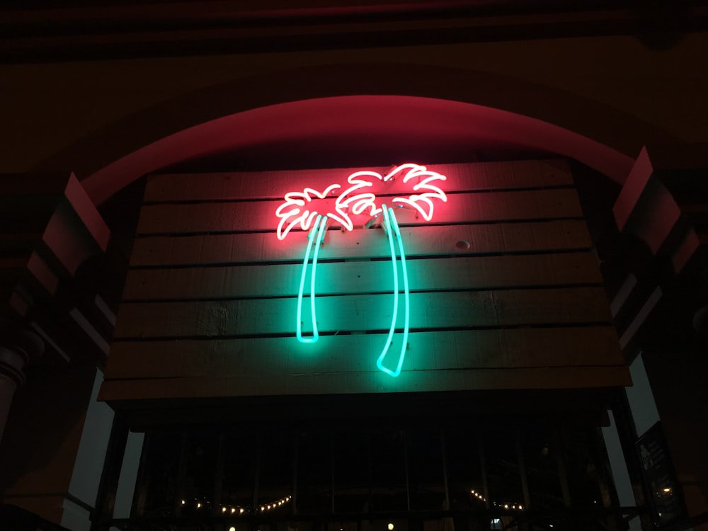 coconut tree neon light