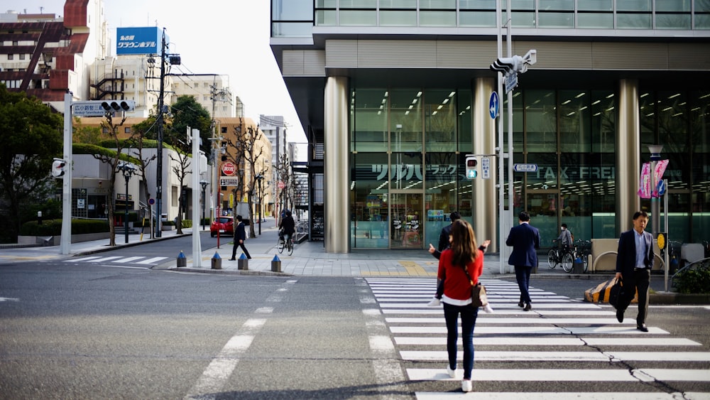 people walking on street