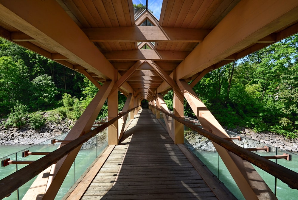 brown wooden bridge