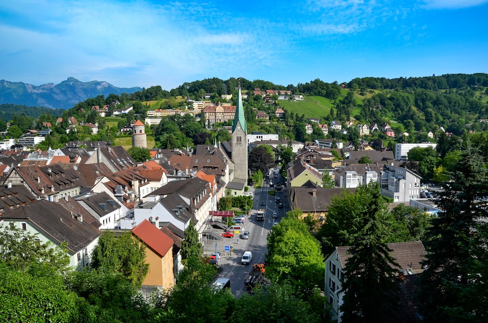 aerial photo of city building