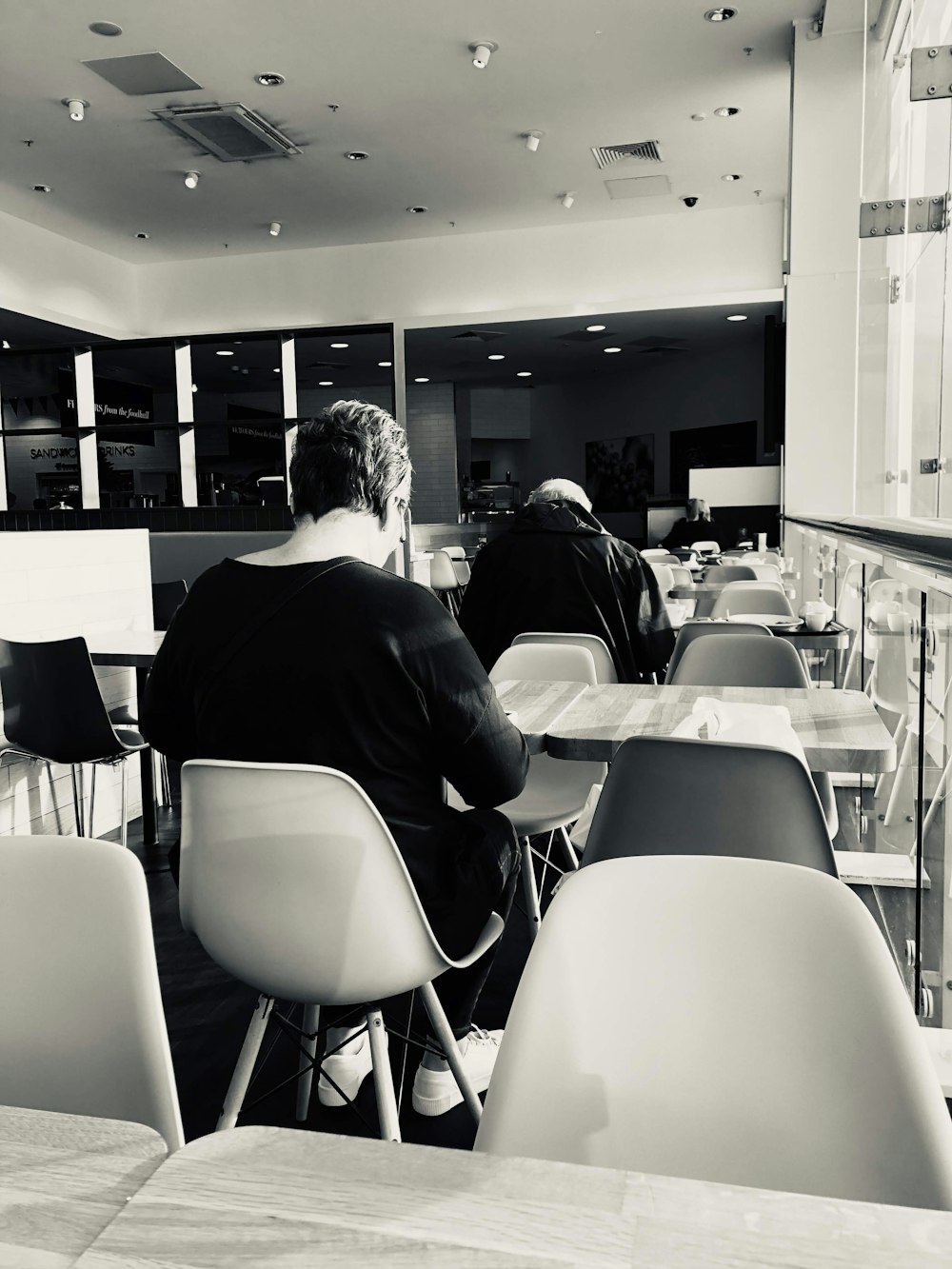 person sitting on chair