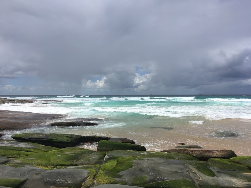 rocks on seashore