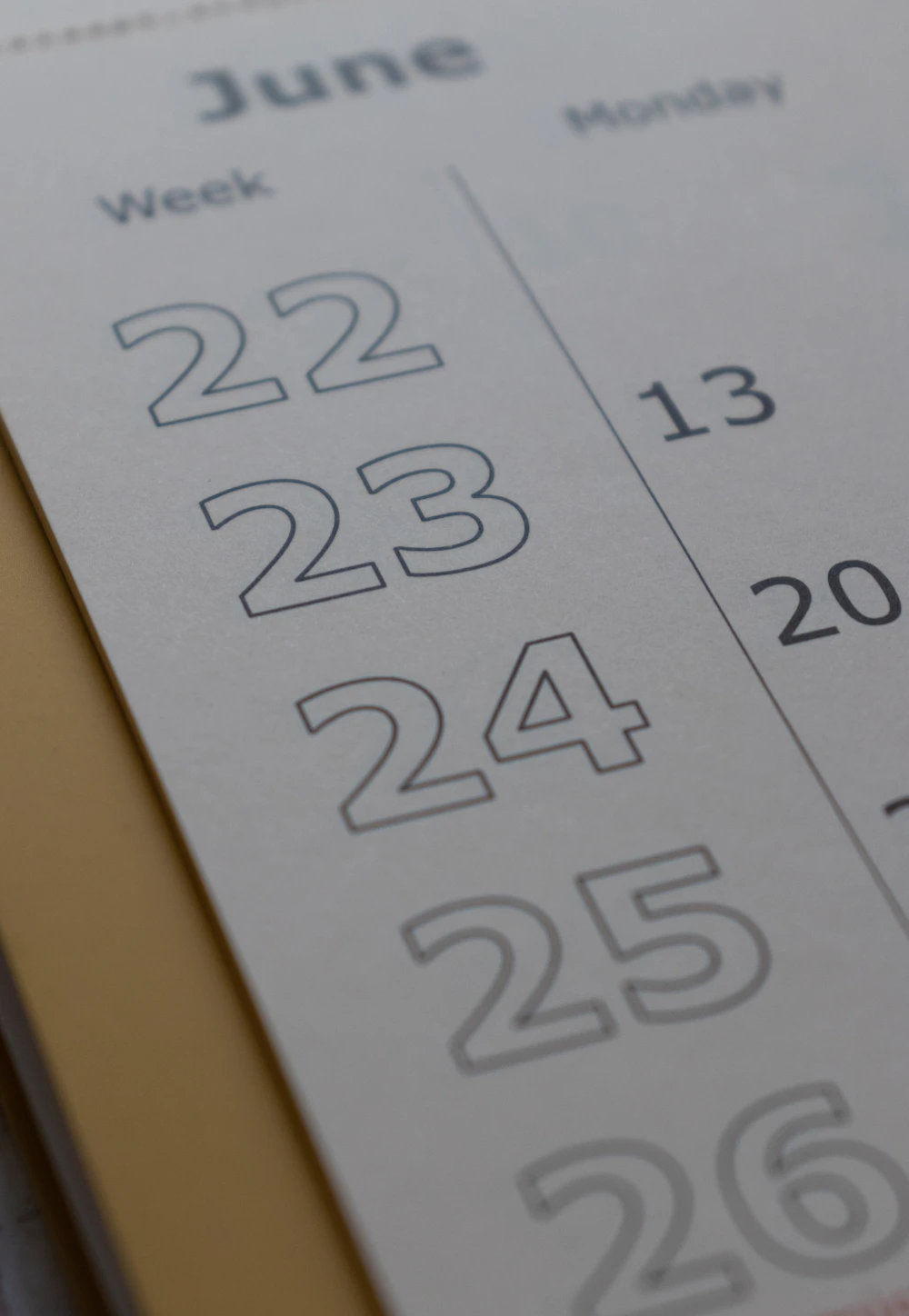 Premium desk calendar