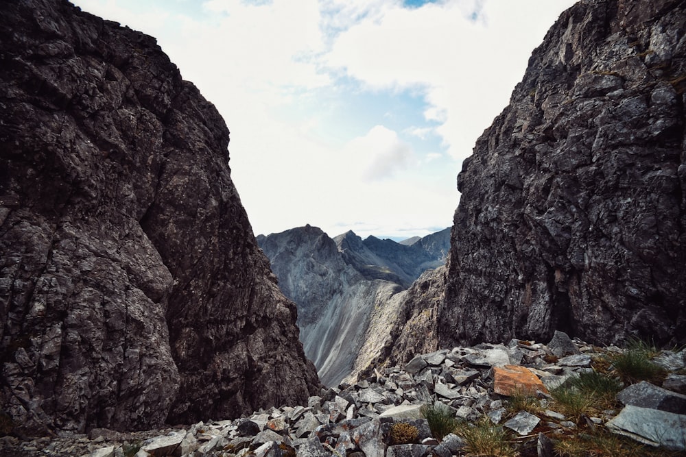 landscape photography of brown mountain