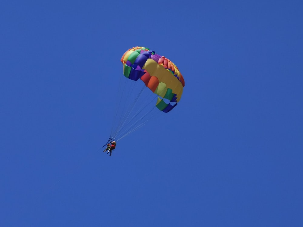 two men paragliding