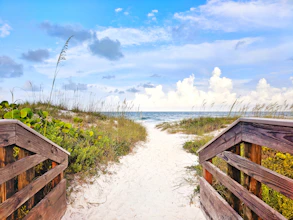 walkway to beach near gulf of mexico
