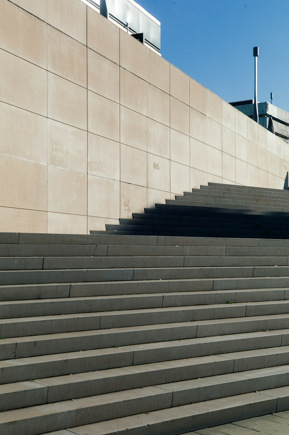 gray concrete stairs