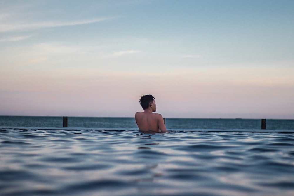 man on body of water