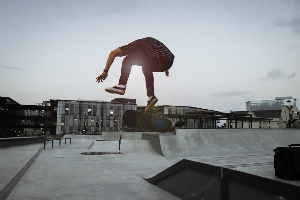 man riding on skateboard deck