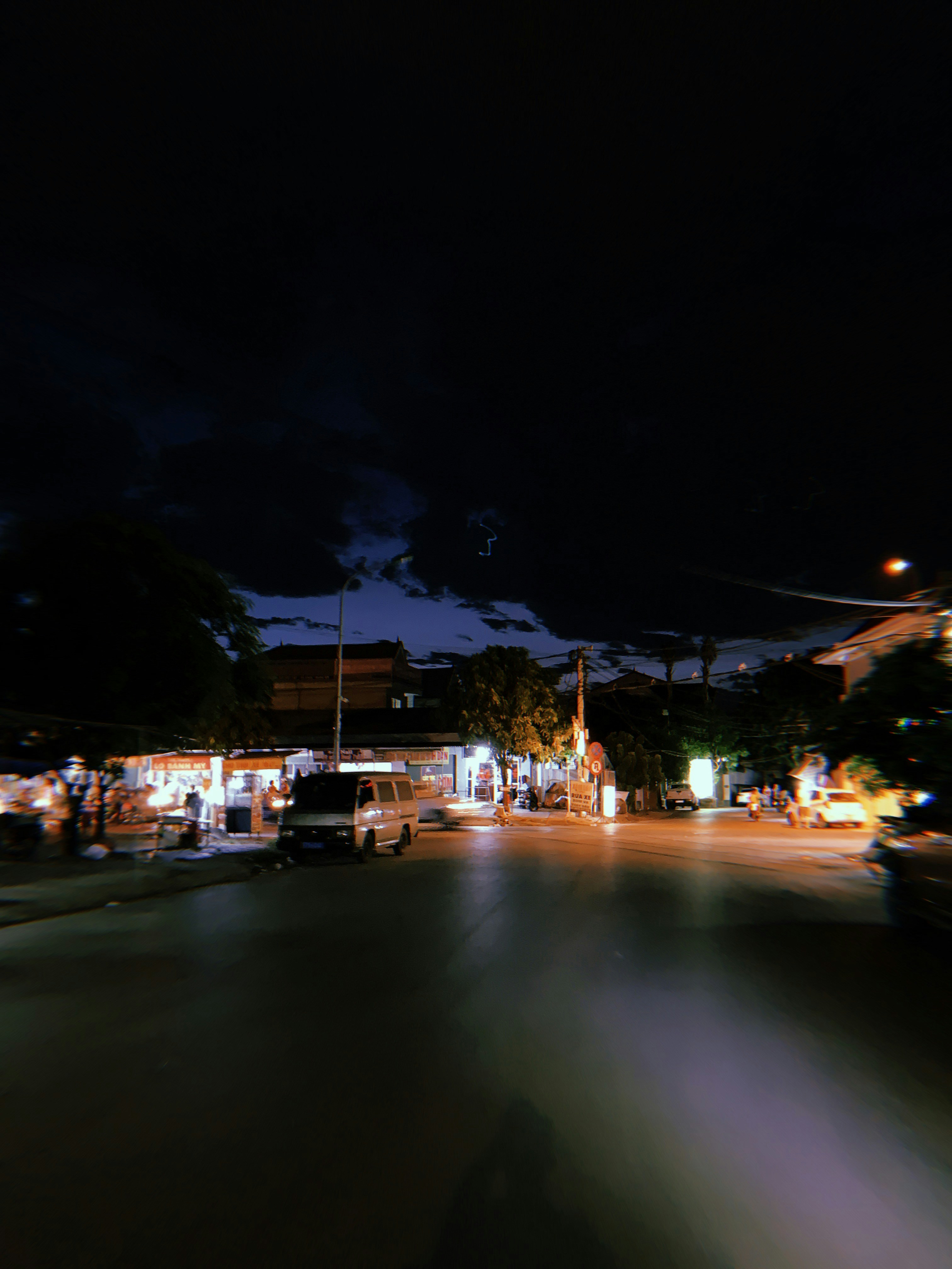 Atmospheric night scene with AI artistic elements