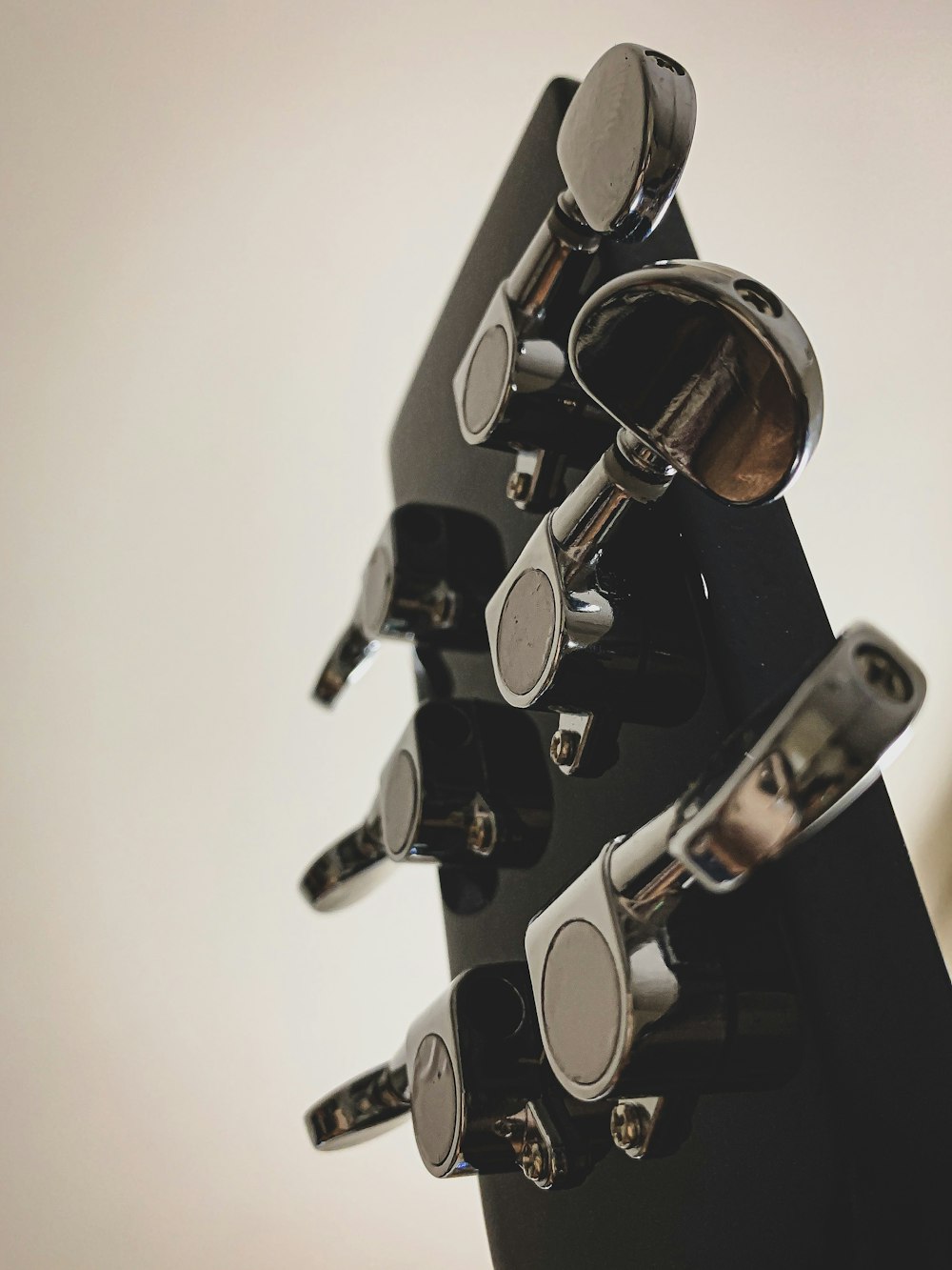 black guitar headstock