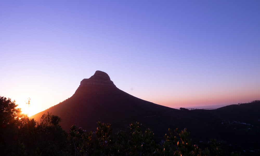 silhouette photo of mountain