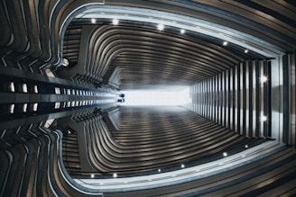 a very tall building with a very long ceiling