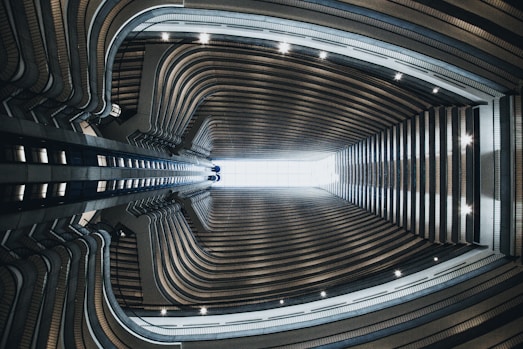 a very tall building with a very long ceiling