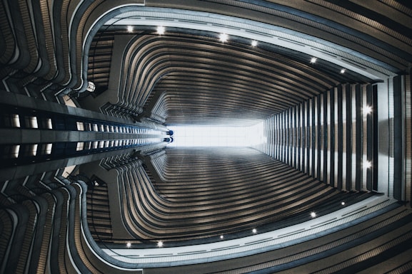 a very tall building with a very long ceiling