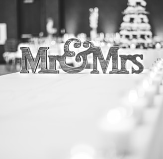 Mr & Mrs freestanding letters
