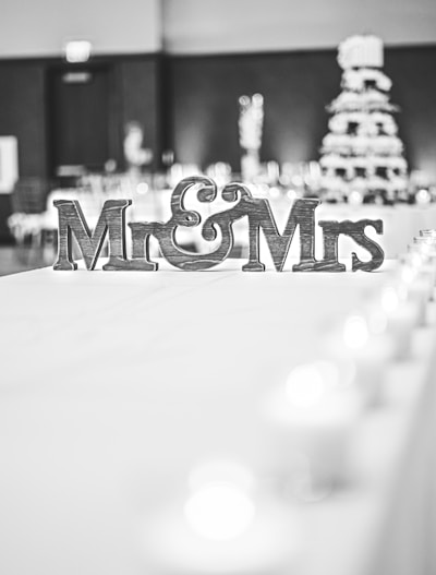 Mr & Mrs freestanding letters