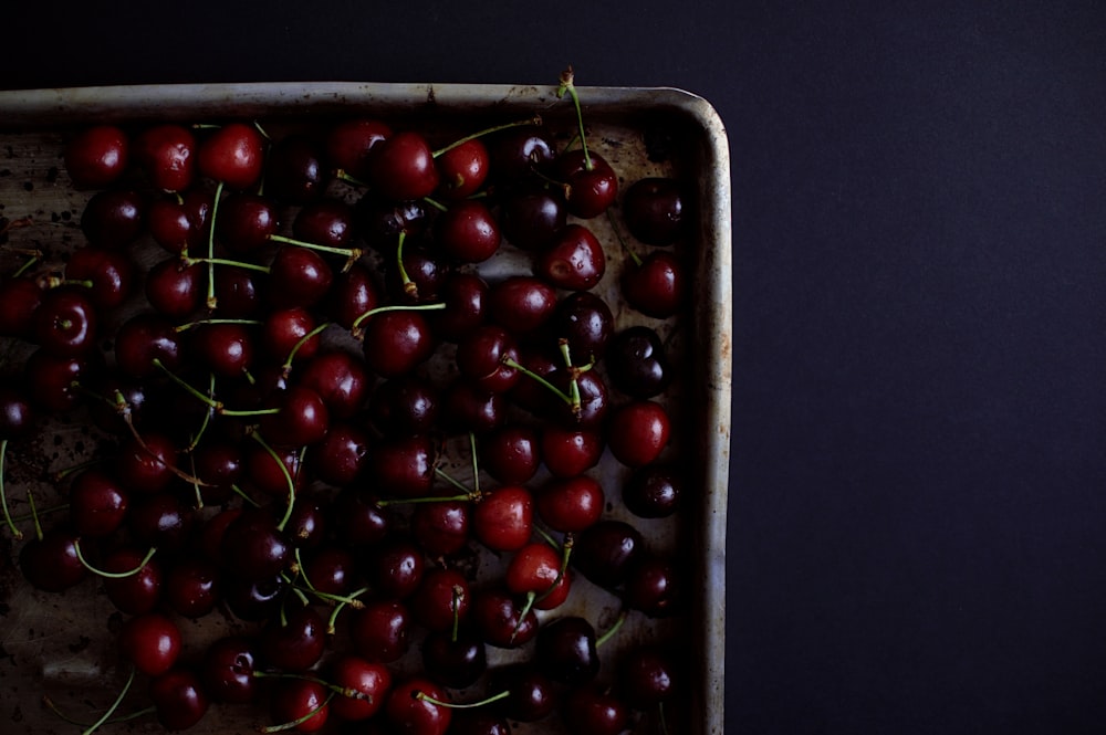 cherry lot in tray