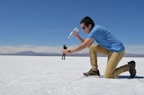 man wearing blue crew-neck t-shirt