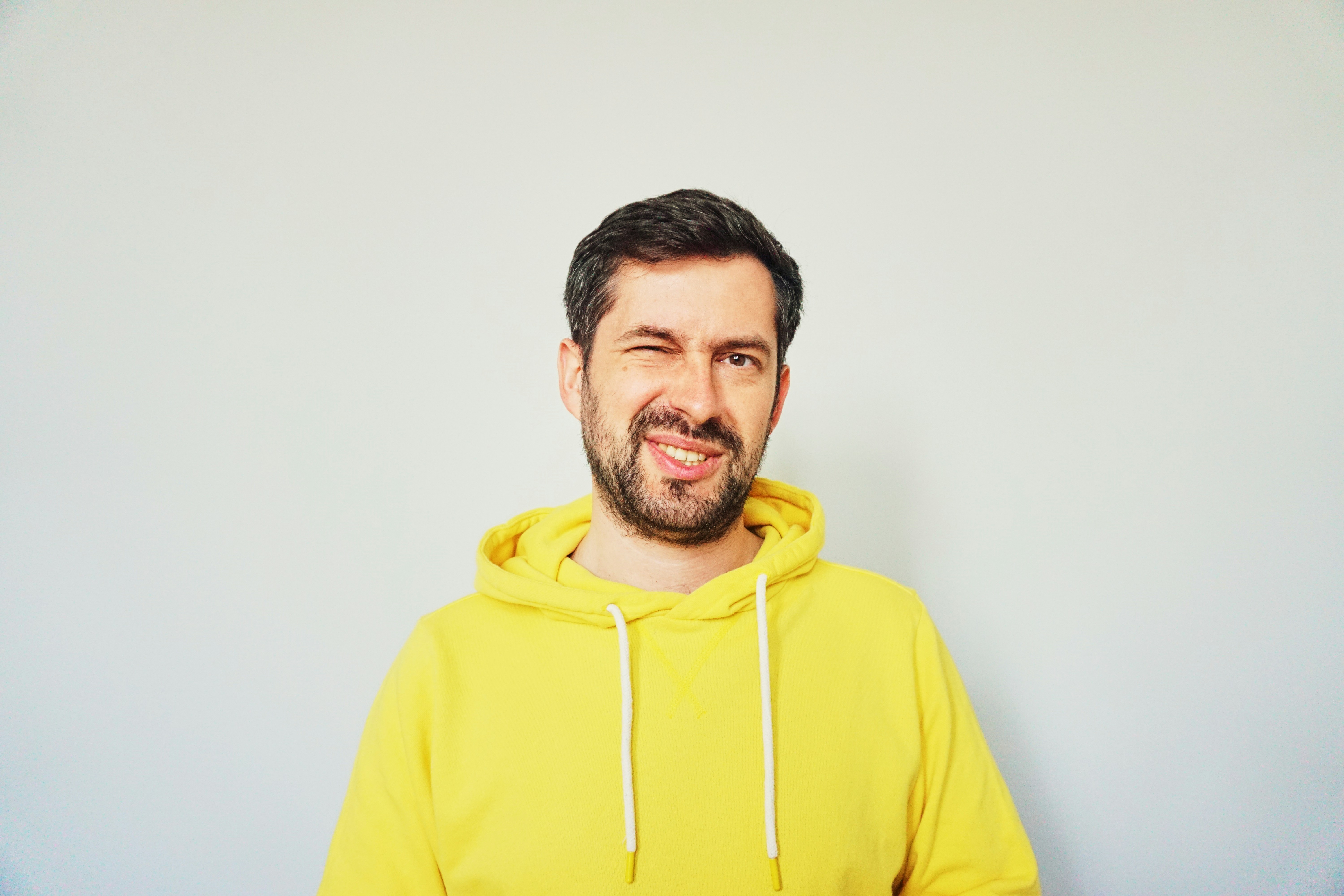 man wearing sweatshirt