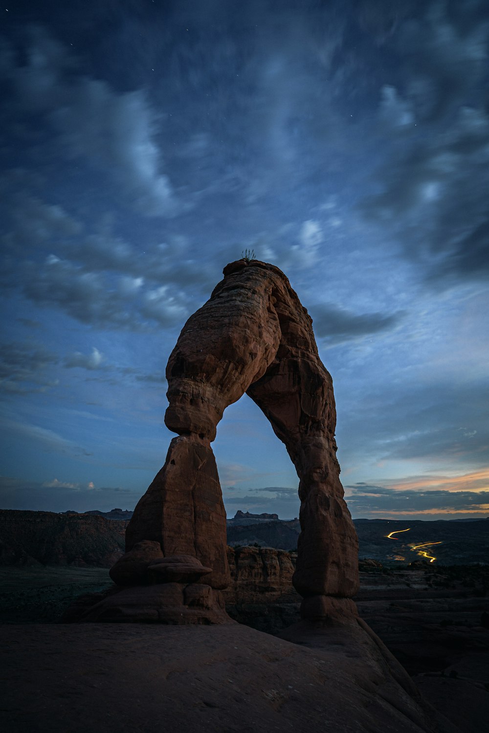 brown rock arch formation