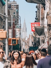 people near buildings