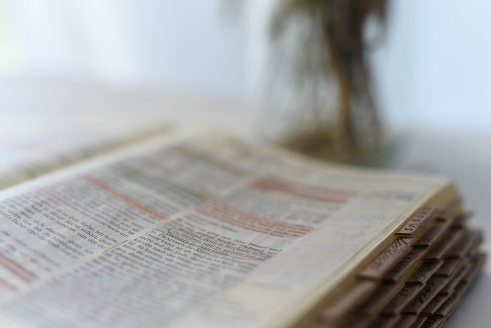 Buchseite schwarz und rot drucken