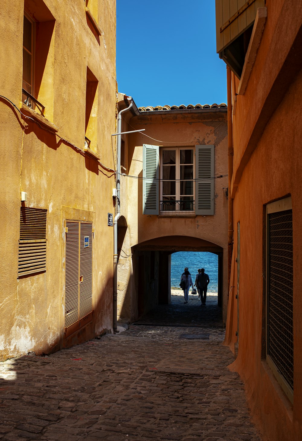 people near building