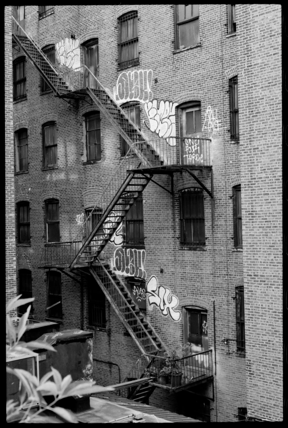 grayscale photo of building