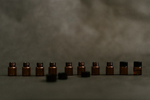 amber glass bottles