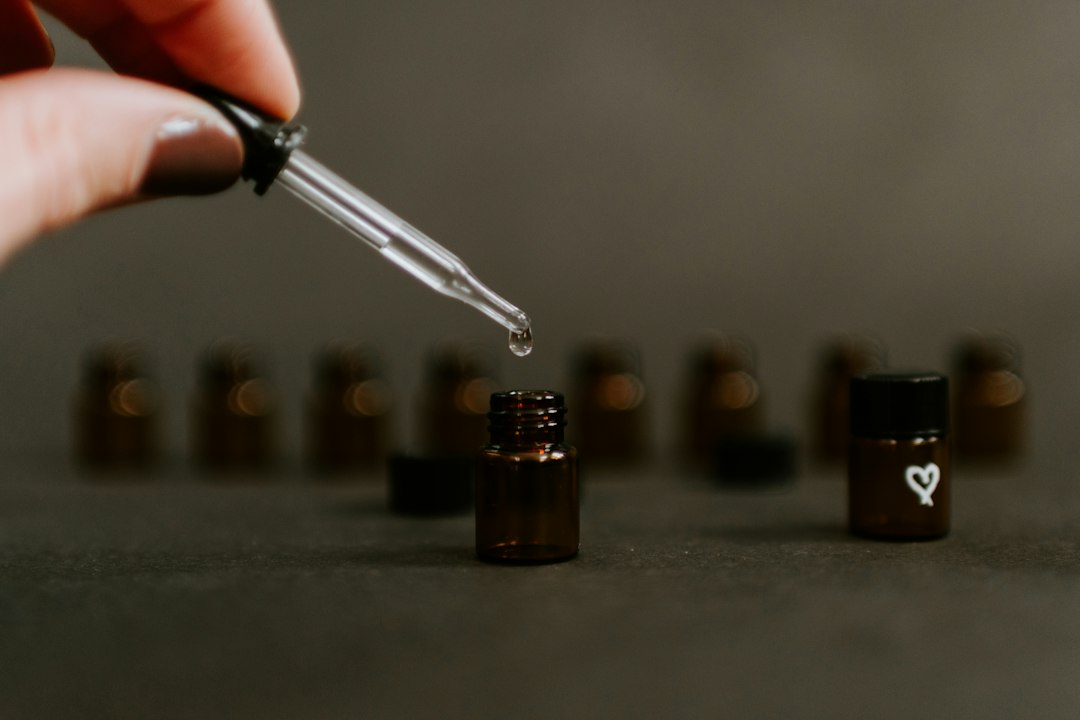 amber essential oil bottles