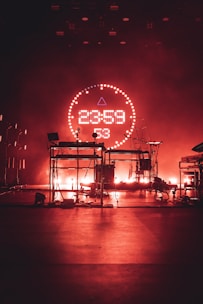 red digital display indoors