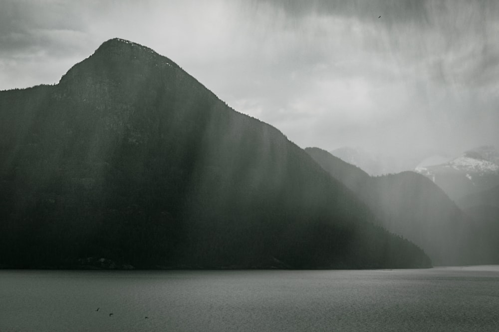 silhouette of mountain ranges