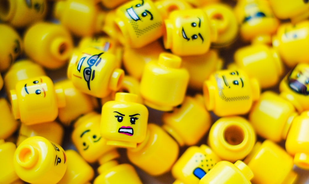 Lego minifig head toy lot