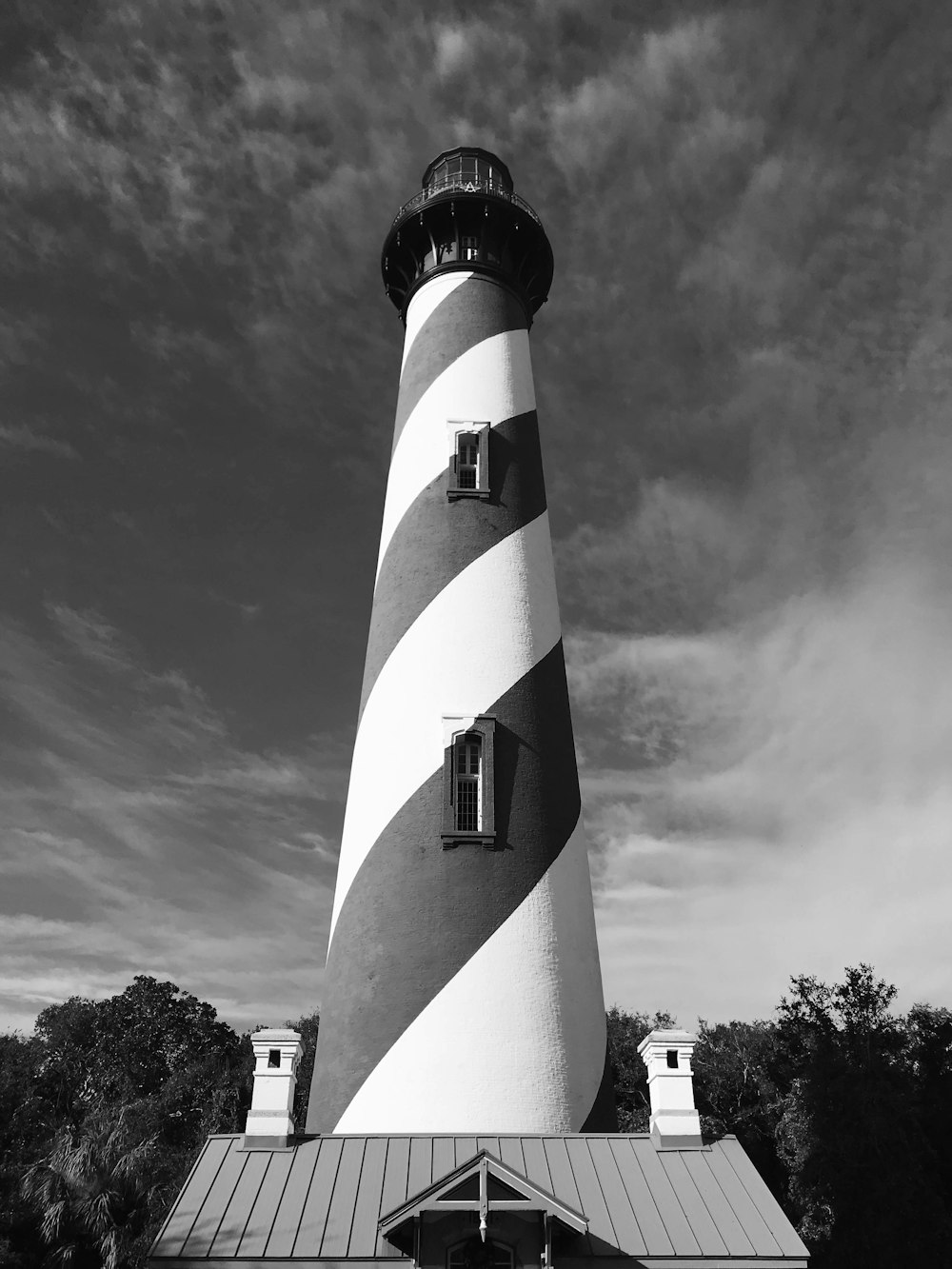 grayscale photography of lighthouse