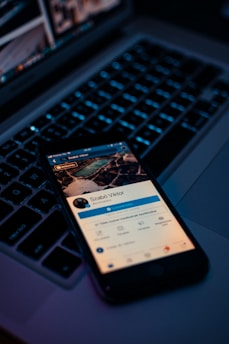 black Android smartphone turned-on