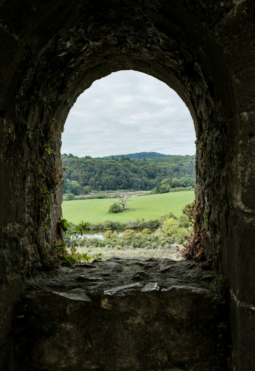 túnel de tijolo marrom